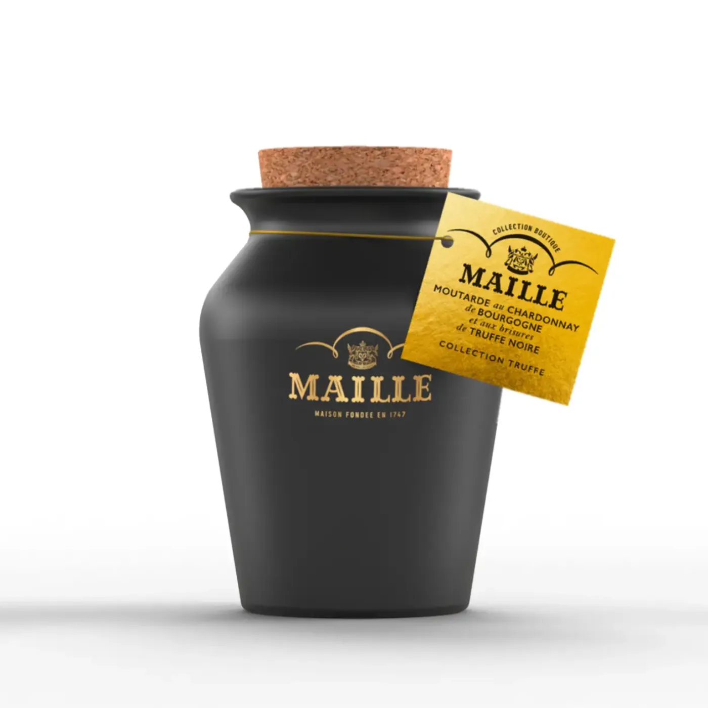 Maille Moutarde au Chardonnay et Brisures de Truffe Noire 125g Encre de Nuit