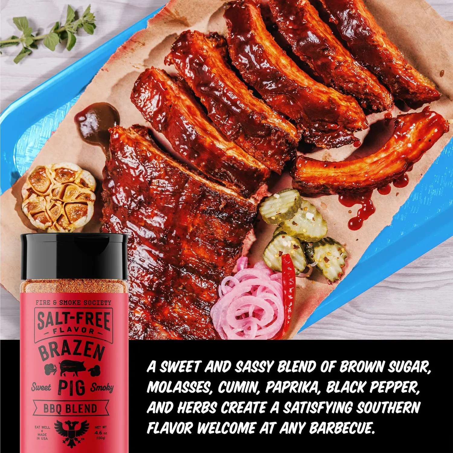 Fire Smoke Society Brazen Pig rub sans sel 4.6 oz