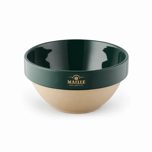 Maille Manufacture de Digoin saladier grès vert sapin