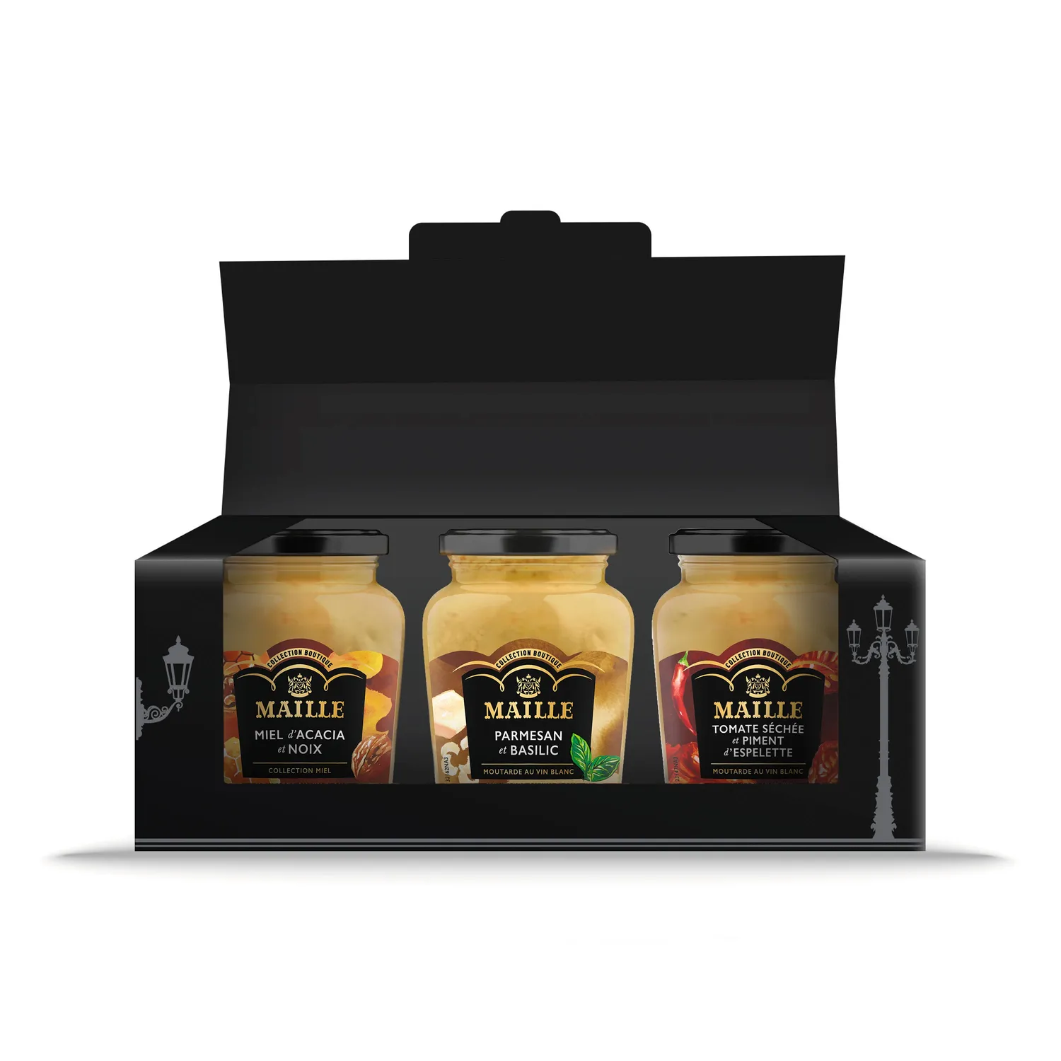 Maille Les Créatives coffret 3 moutardes 3x108g grillades