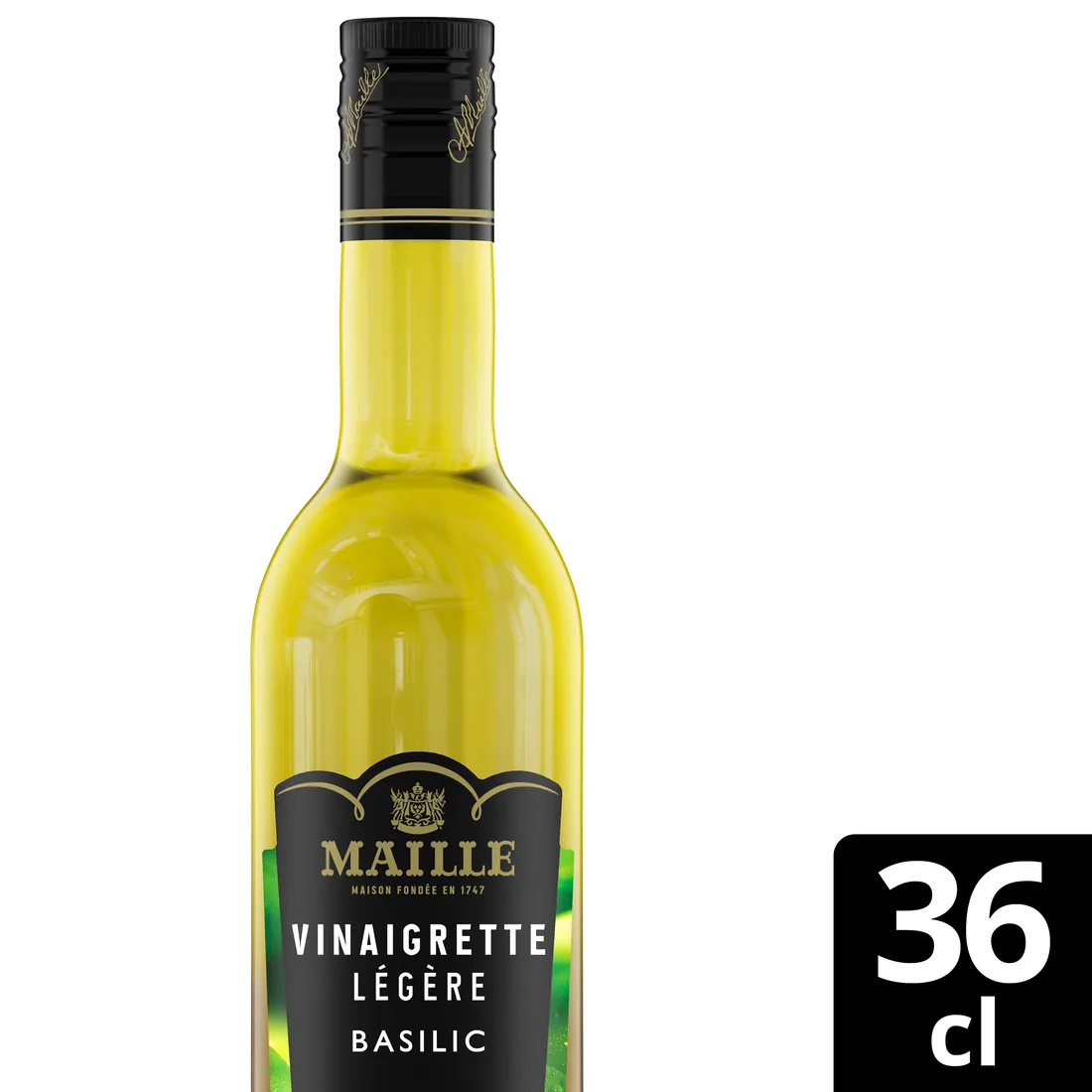 Maille Vinaigrette au Basilic bouteille 360ml fraîche