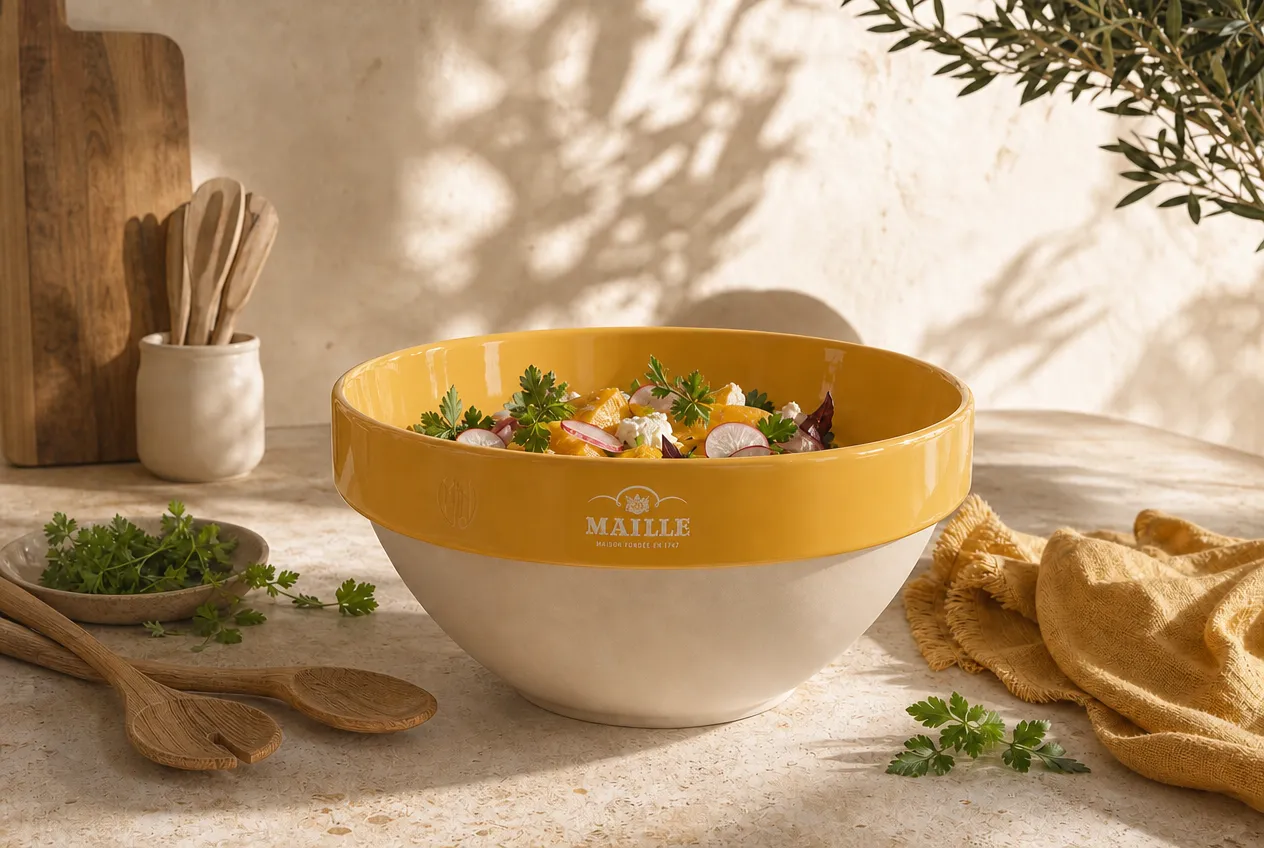 Maille Digoin Saladier Grès Jonquille accessoire cuisine