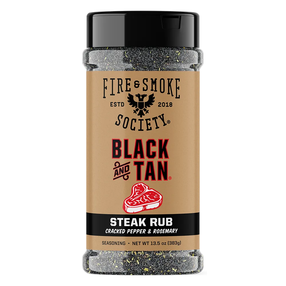 Fire Smoke Society Black & Tan rub steak poivre