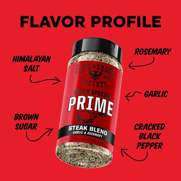 Fire Smoke Society Super Special Prime rub steak