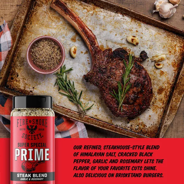 Fire Smoke Society Super Special Prime rub steak