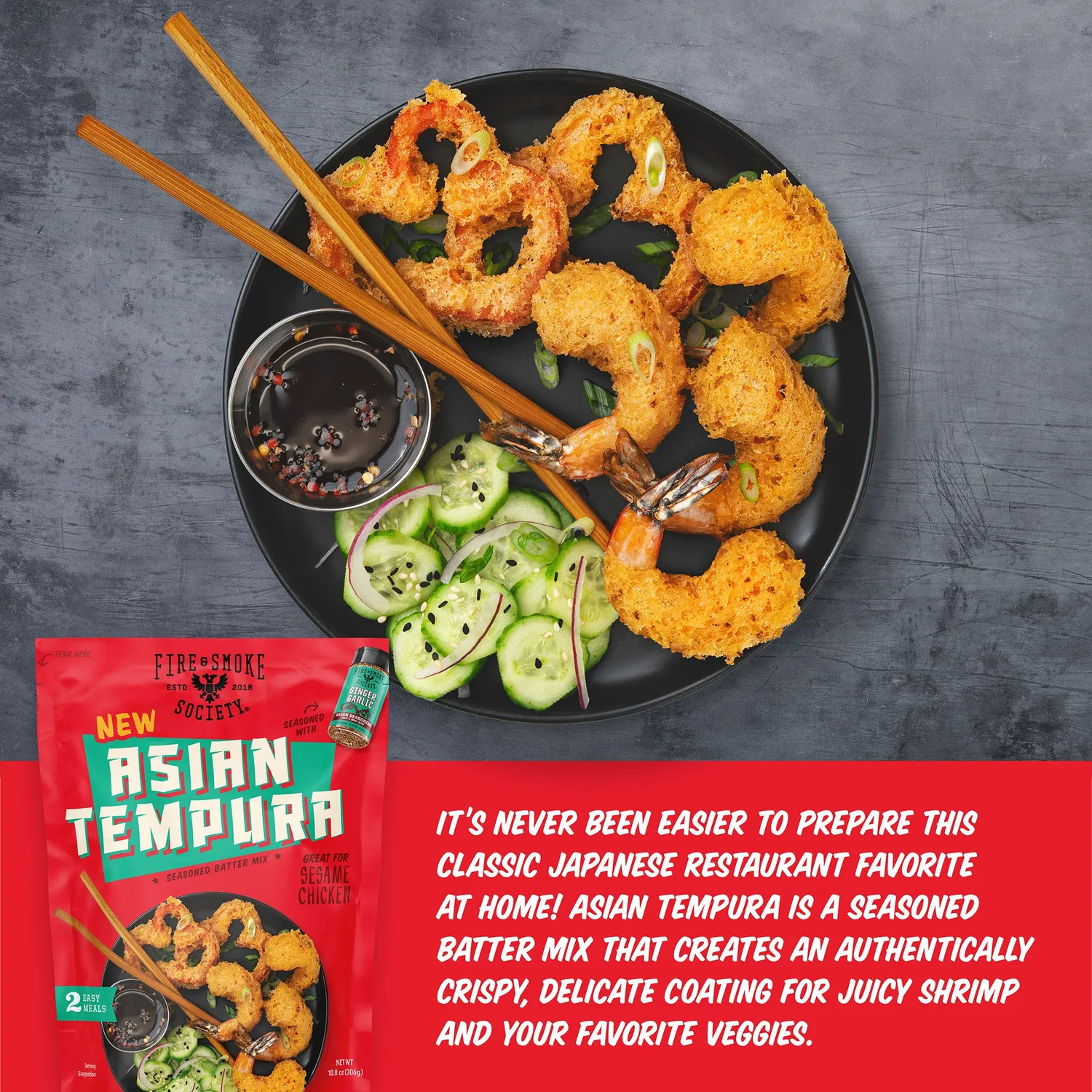 Fire Smoke Society Asian Tempura panure croustillante