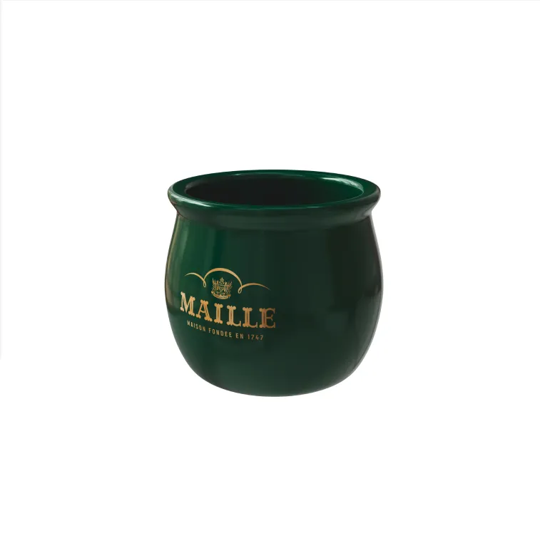 Maille Digoin pot à sauce grès vert sapin artisanal