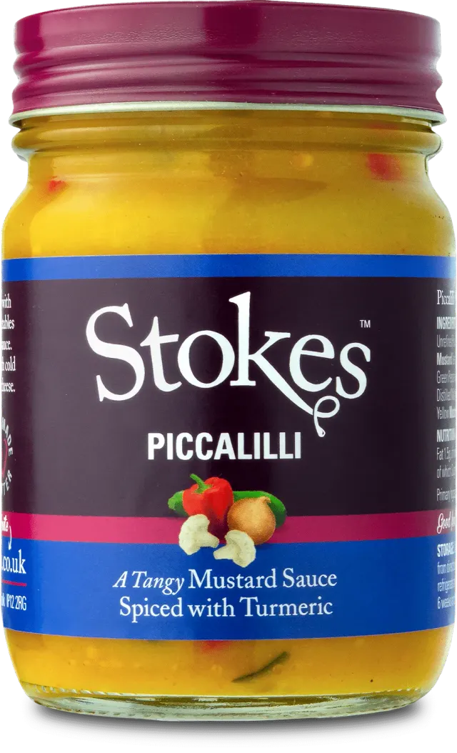 Stokes Piccalilli sauce moutarde au curcuma croquante