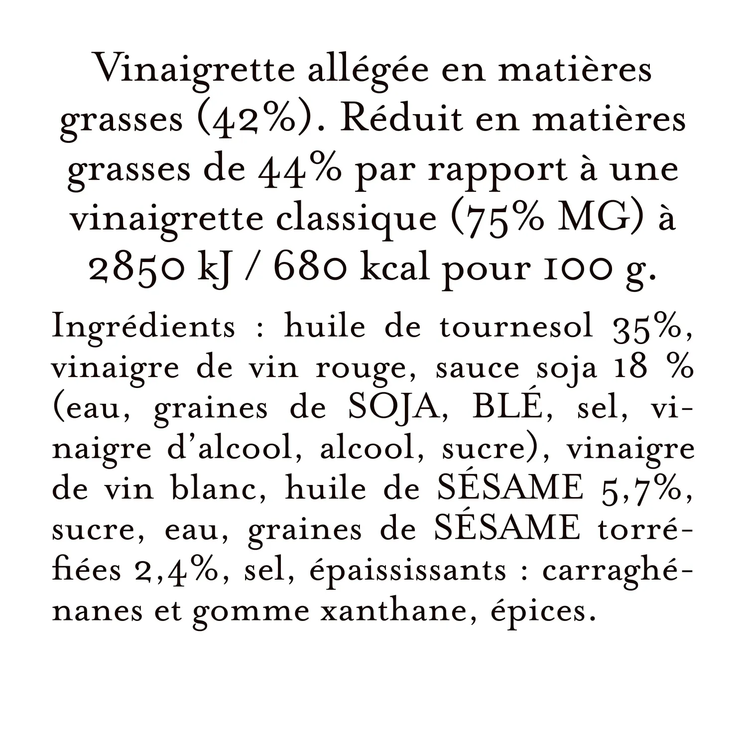 Maille Sésame Soja vinaigrette 360ml graines torréfiées