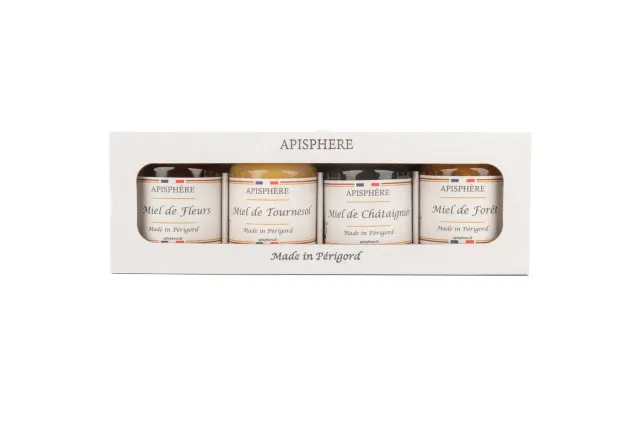 Apisphere Coffret dégustation miels du Périgord 4x120g