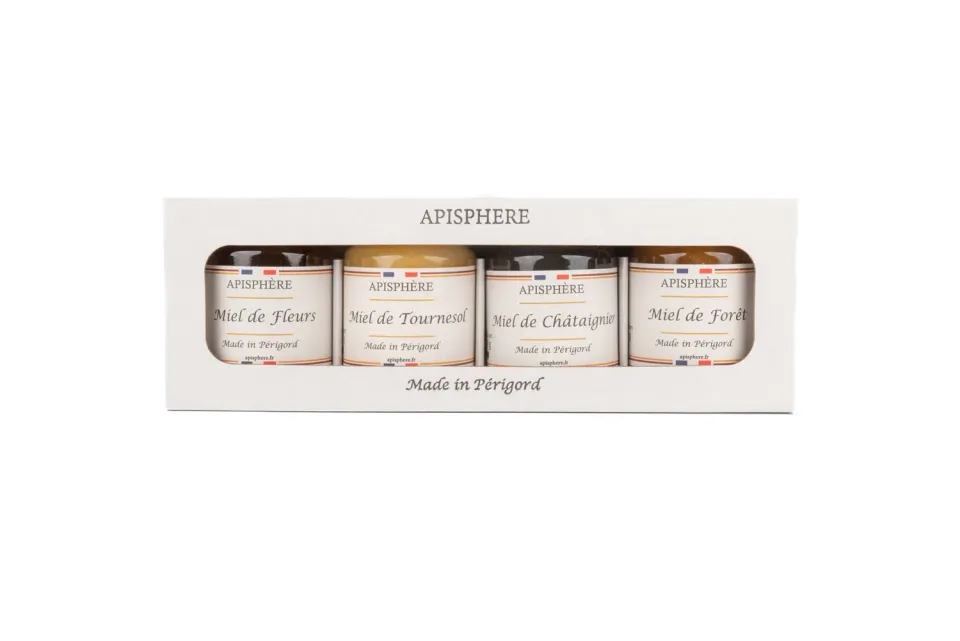 Apisphere Coffret dégustation miels du Périgord 4x120g