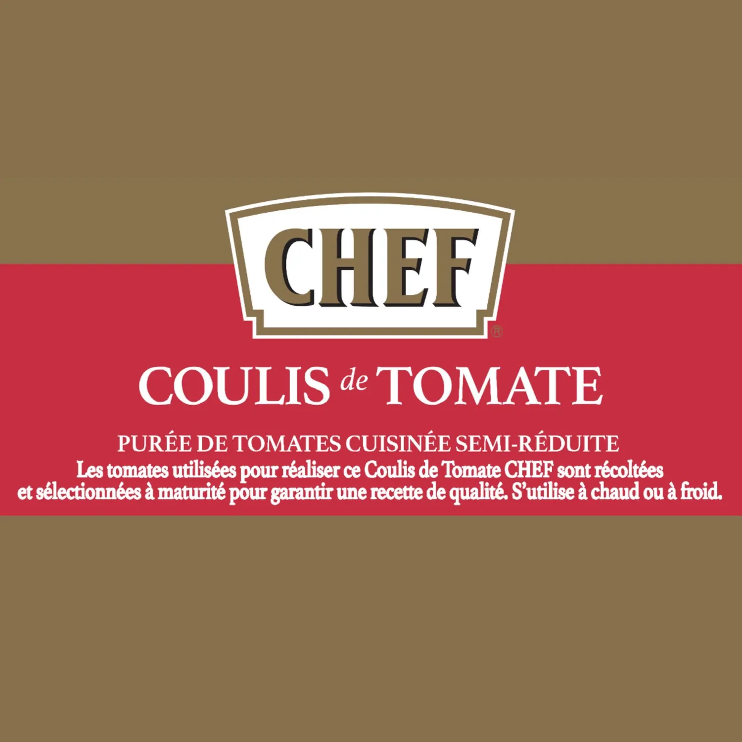 Chef coulis de tomate liquide 2,5 kg équilibré