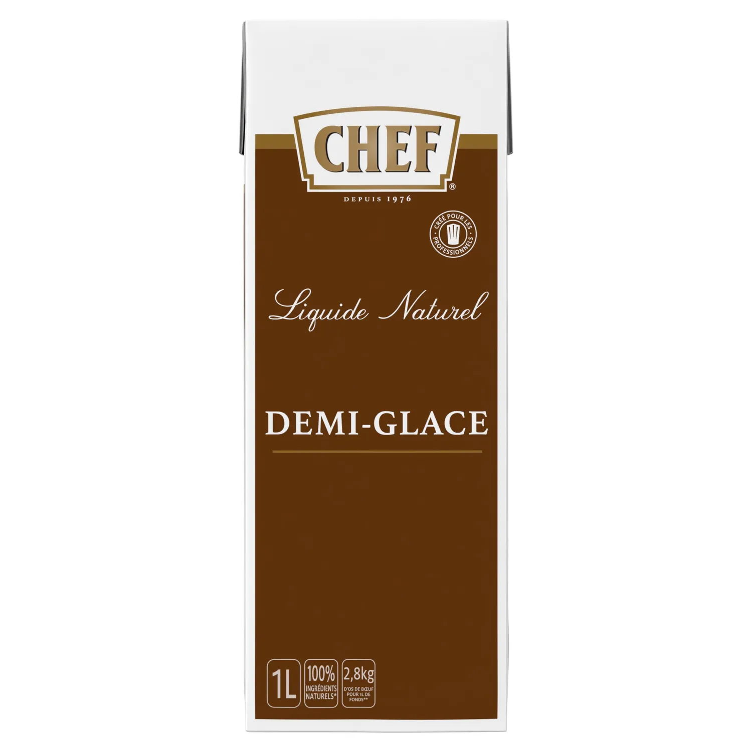 CHEF Demi-Glace Naturelle bœuf fond liquide 1L