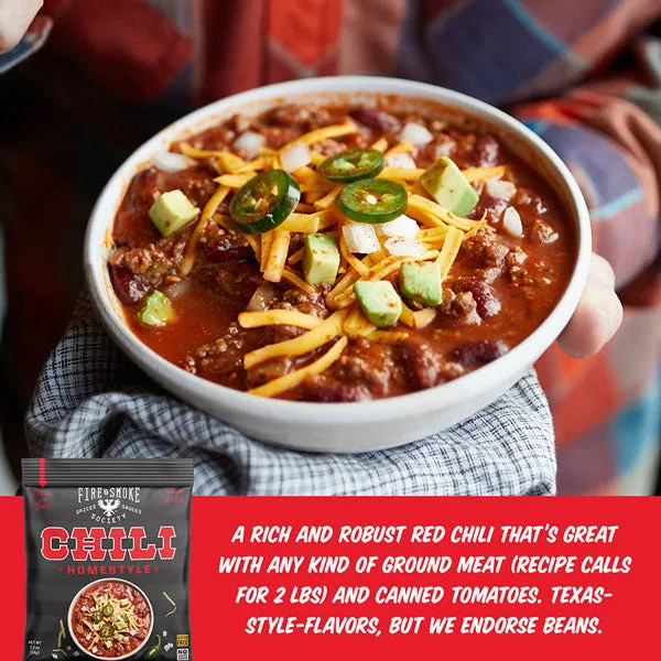 Fire Smoke Society Homestyle Chili mélange chili lot 12 corsé