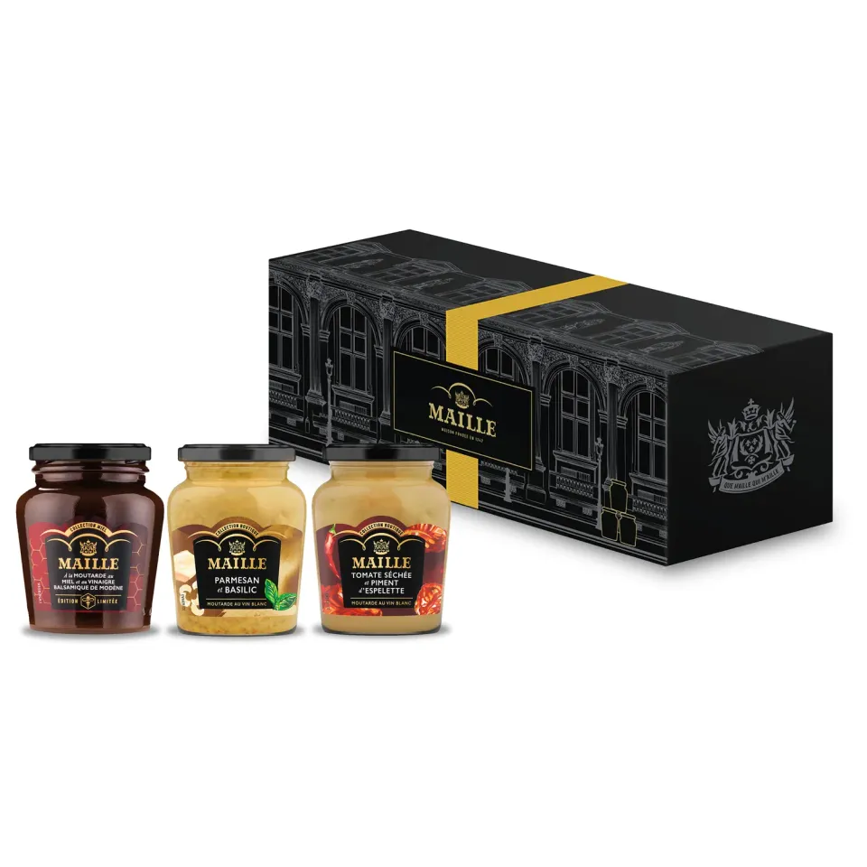 Maille coffret Saveurs du Sud trio moutardes 3 x 108 g