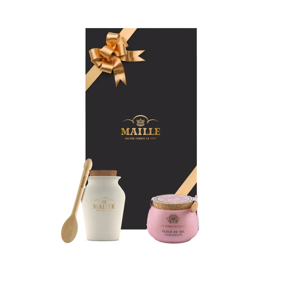Maille Essentiel Rose coffret moutarde vin blanc 125g sel