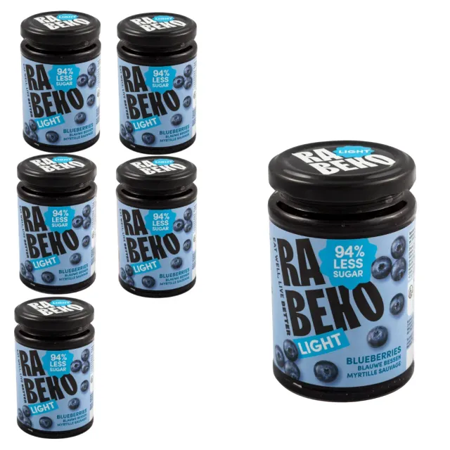Rabeko Light Jam confiture myrtille 6 x 230 g sans sucre