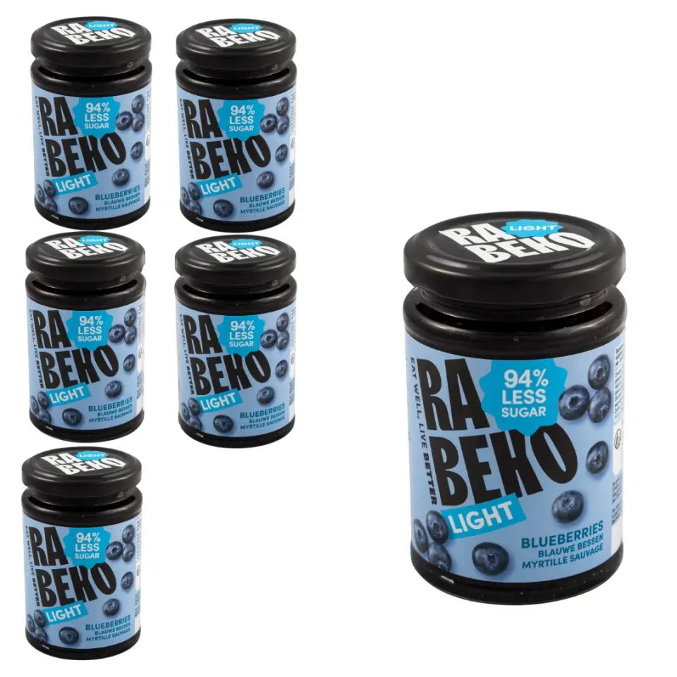 Rabeko Light Jam confiture myrtille 6 x 230 g sans sucre