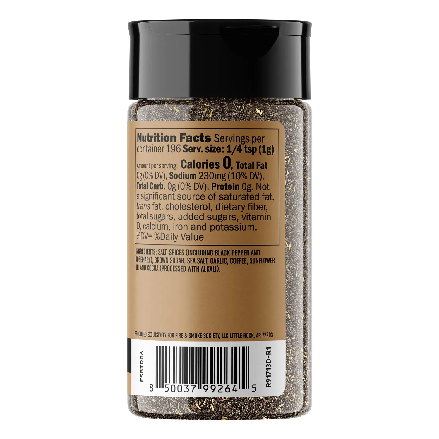 Fire Smoke Society Black & Tan rub steak poivre