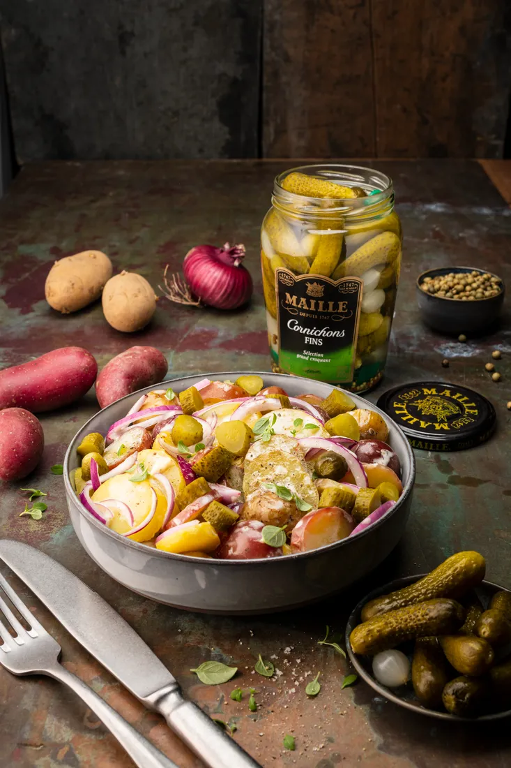 Maille Vinaigrette au Basilic bouteille 360ml fraîche