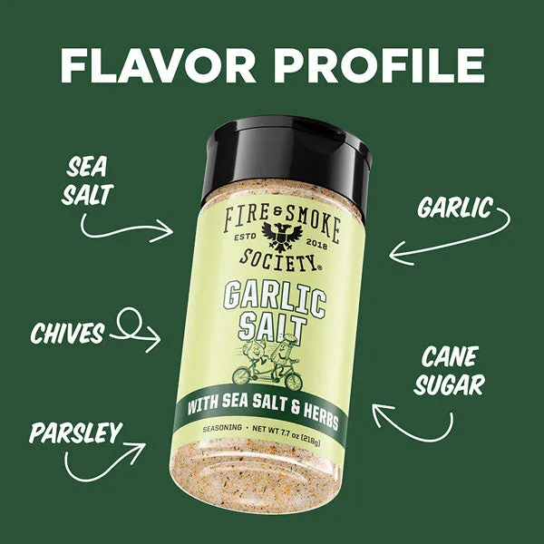 Fire Smoke Society Garlic Salt sel ail persil ciboulette