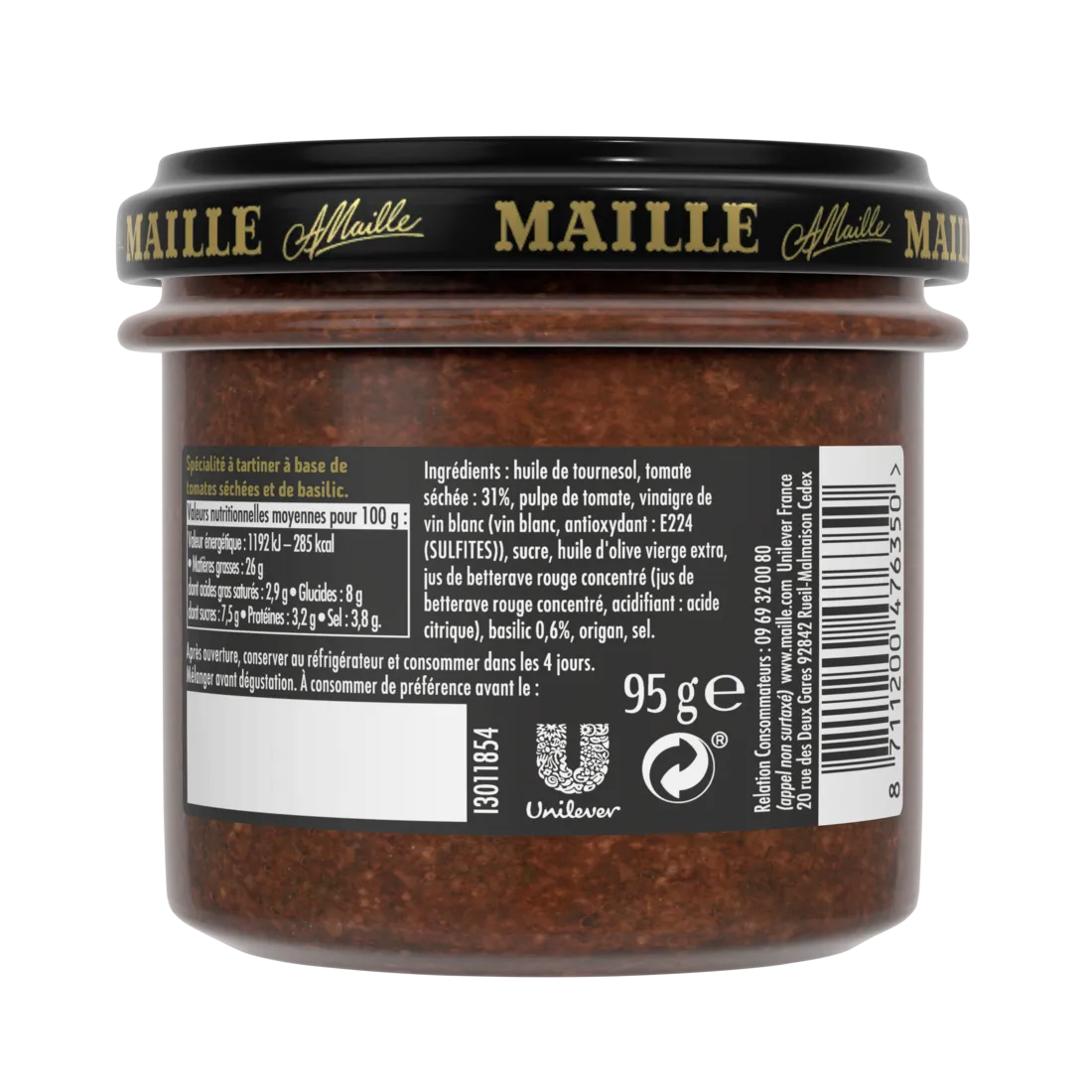 Maille Apéritif tomates séchées tartinable 95 g basilic