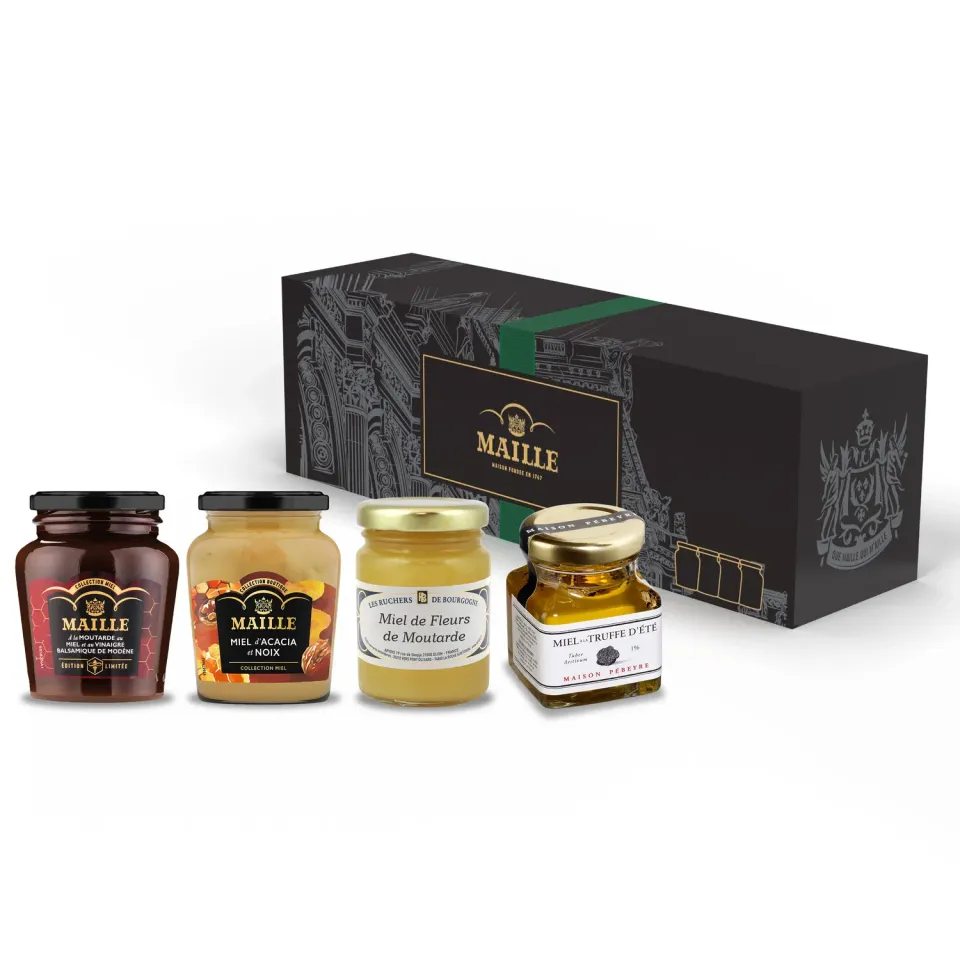 Maille Autour du Miel coffret 4 pots miel doux