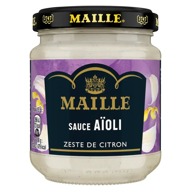 Maille Aïoli Zeste de Citron sauce 185g citronnée
