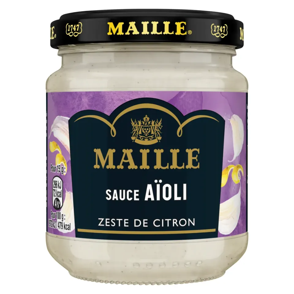 Maille Aïoli Zeste de Citron sauce 185g citronnée