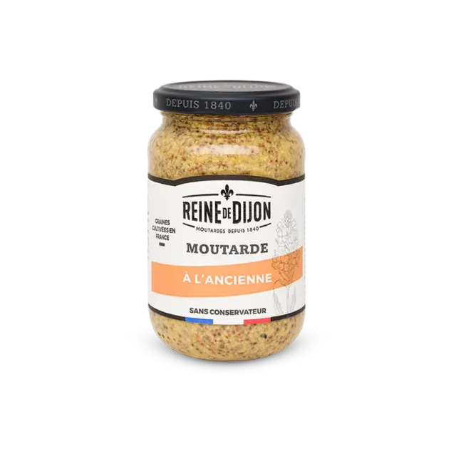 Reine de Dijon moutarde à l'ancienne douce en grains