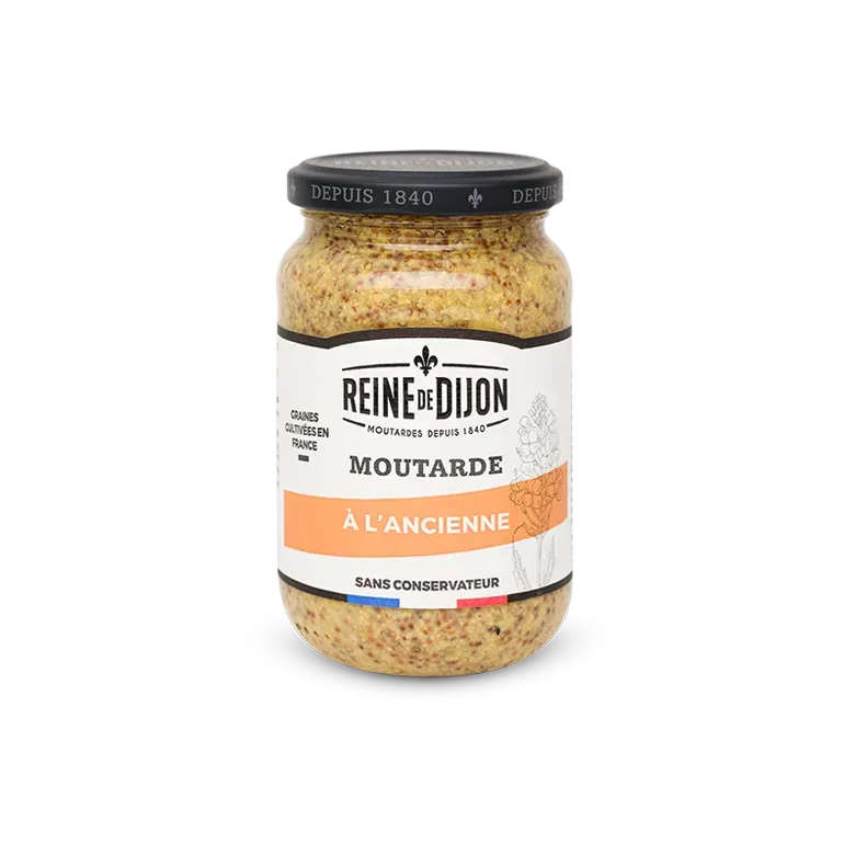 Reine de Dijon moutarde à l'ancienne douce en grains