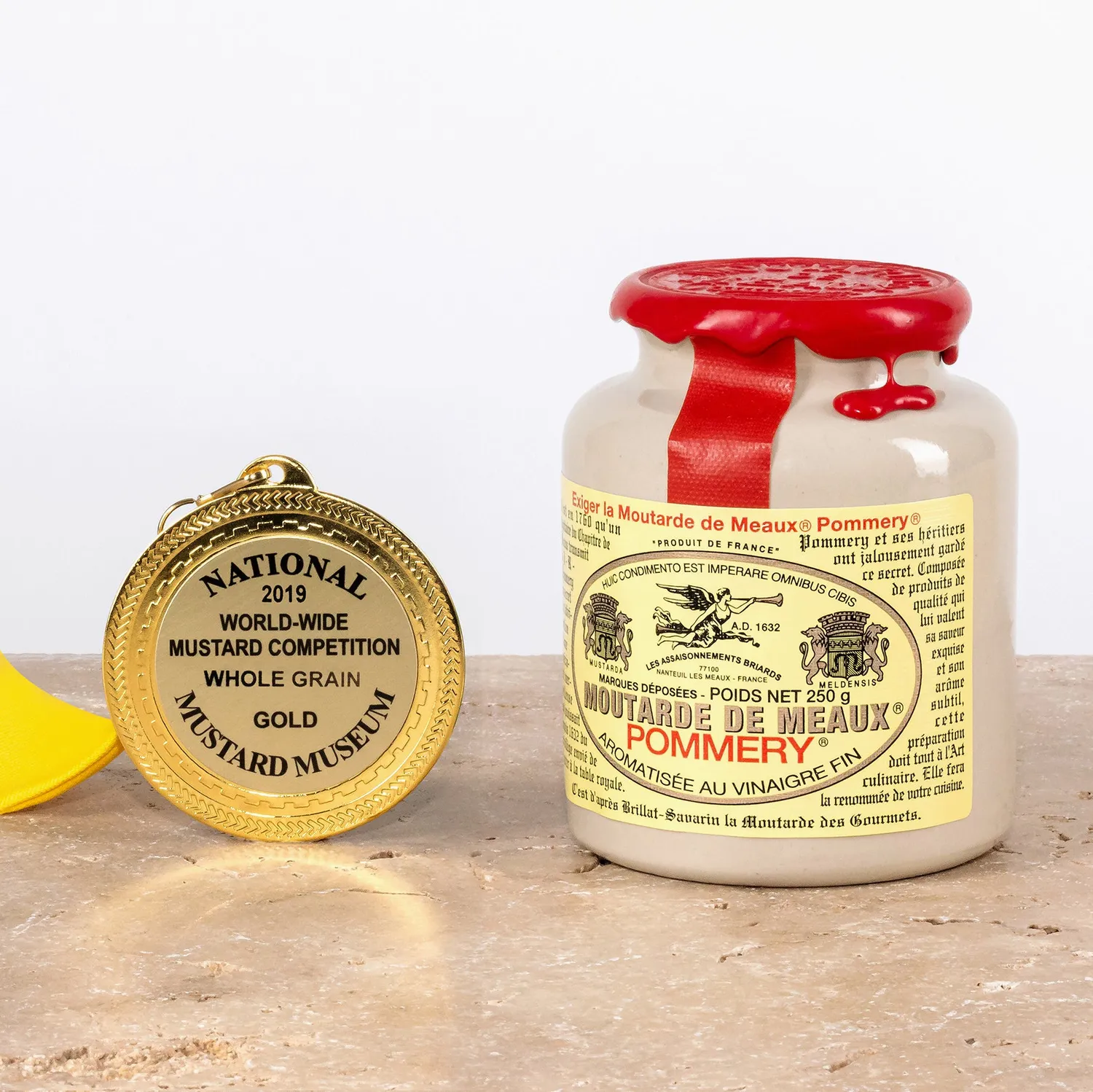 Pommery Moutarde de Meaux cirée 500g en grains