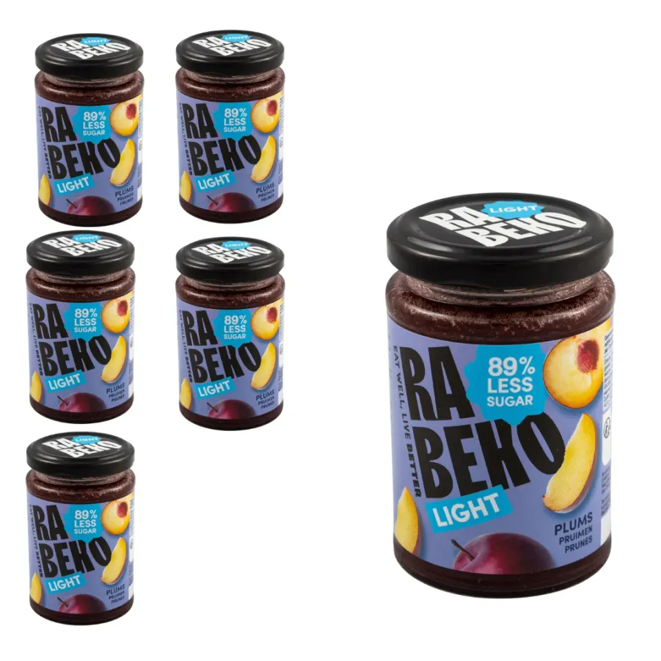 Rabeko Light confiture prunes sans sucre 6x230g