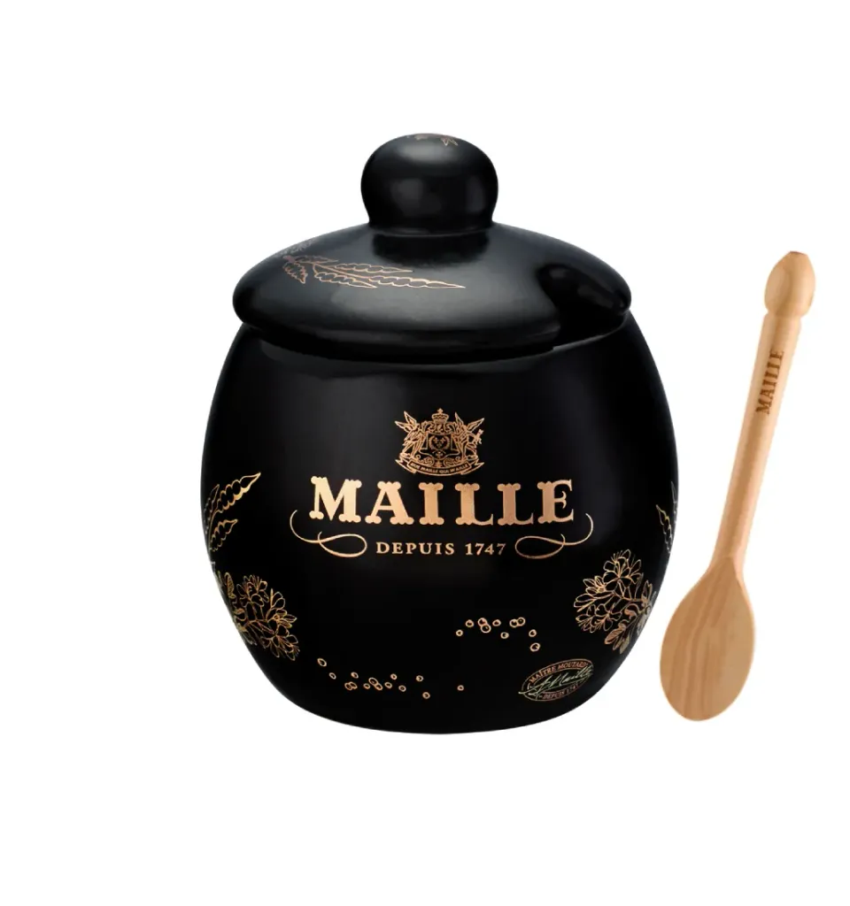 Maille Moutardier blason pot à moutarde avec cuillère