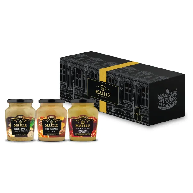 Maille Coffret Marinades 3x108g miel truffe espelette