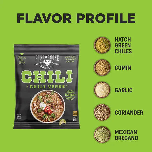 Fire Smoke Society Chili Verde mélange 12 sachets piment