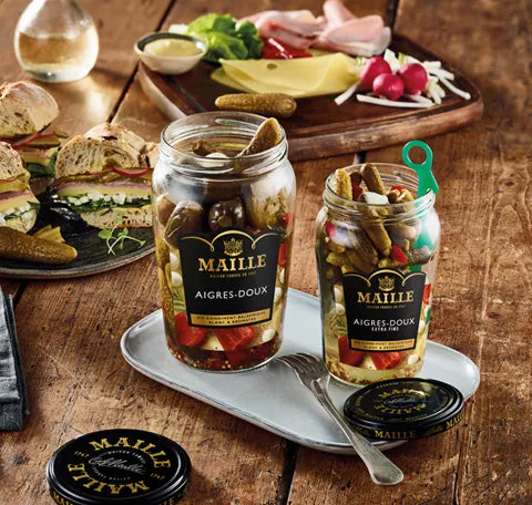 Maille Cornichons Aigres-Doux Extra-Fins 205g balsamique