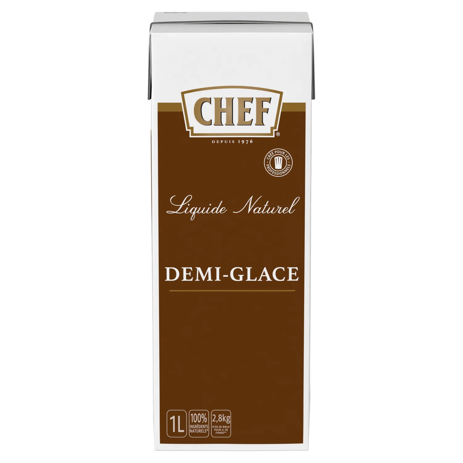 CHEF Demi-Glace Naturelle bœuf fond liquide 1L