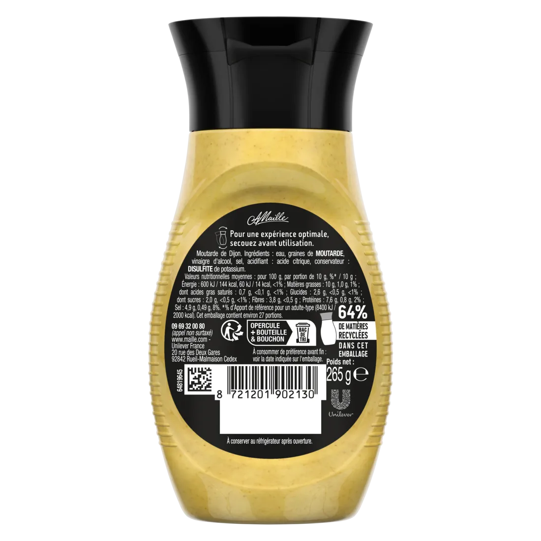 Maille Originale moutarde de Dijon flacon souple 265 g