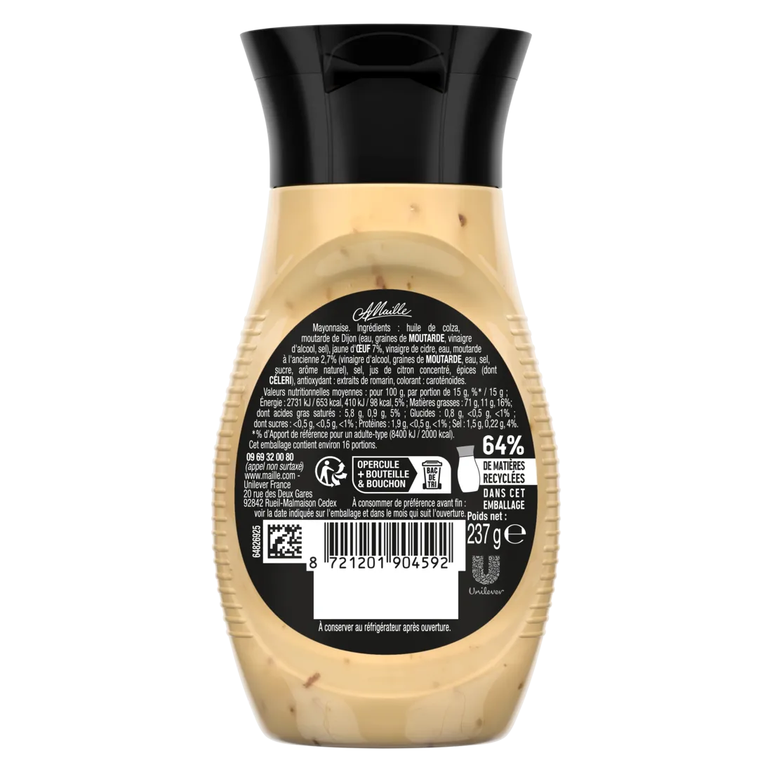 Maille Fins Gourmets mayonnaise flacon 237 g traiteur