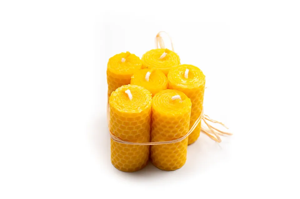 Apisphere Bougies cire d’abeille lot de 6 artisanales