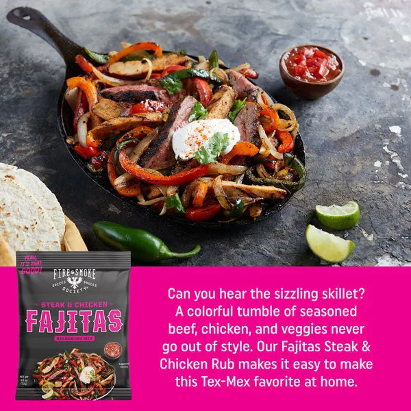 Fire Smoke Society Fajitas assaisonnement 12 sachets fumé