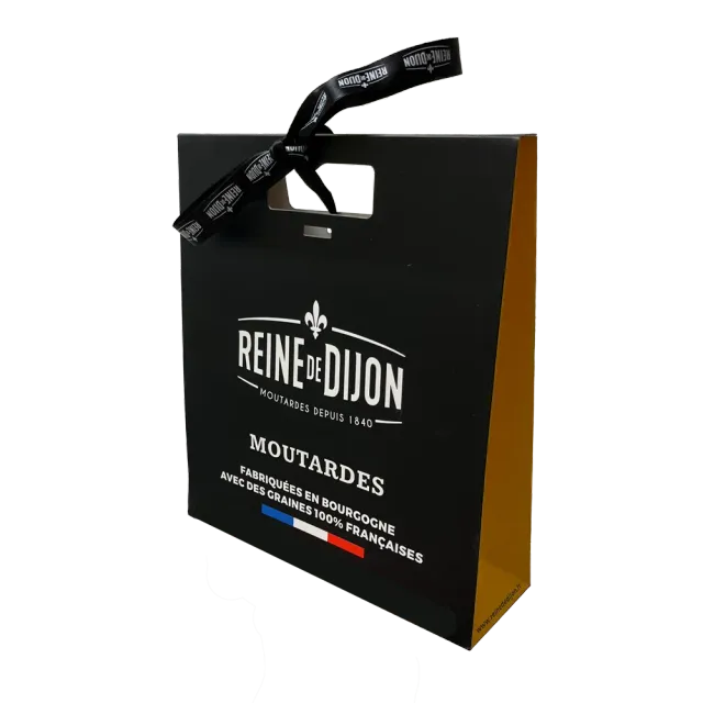 Reine de Dijon pochette cadeau moutardes à offrir