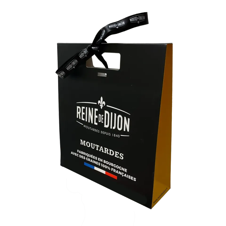 Reine de Dijon pochette cadeau moutardes à offrir