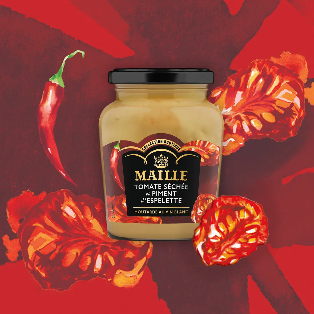 Maille Tomate Séchée Piment Espelette moutarde 108g relevée