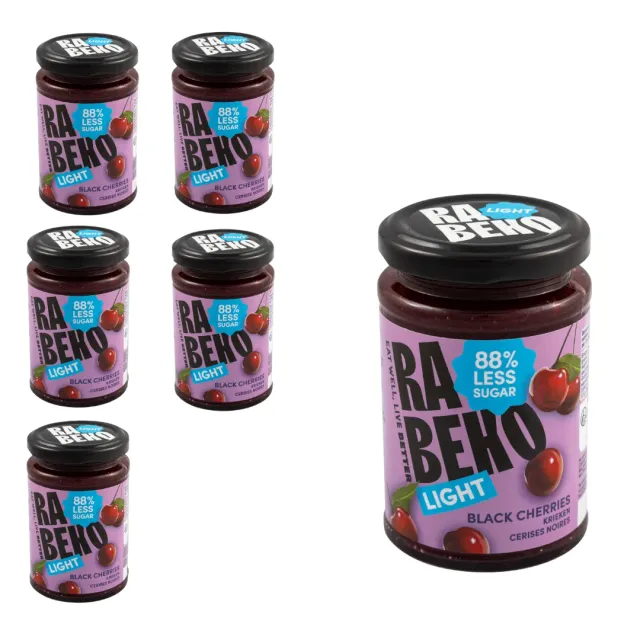 Rabeko Light Jam Krieken confiture cerise lot 6x230g