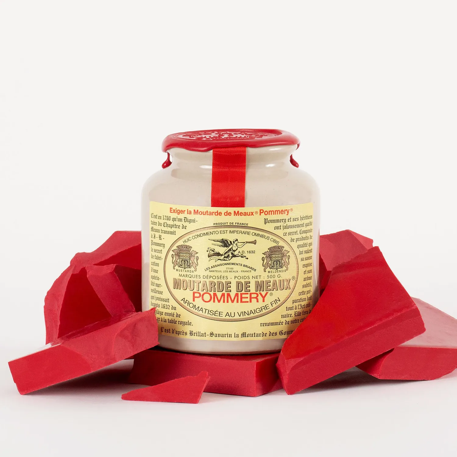 Pommery Moutarde de Meaux cirée 500g en grains