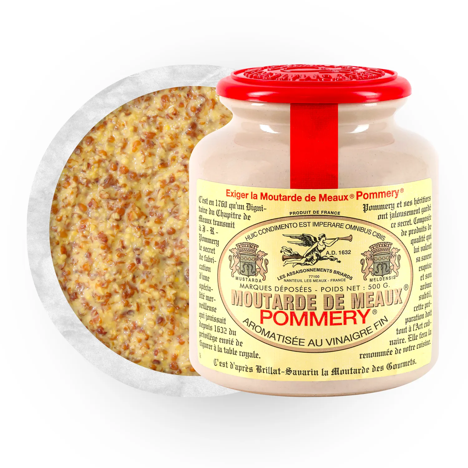 Pommery Meaux Moutarde de Meaux grains 500g douce