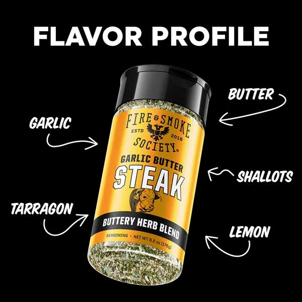 Fire Smoke Society Garlic Butter Steak rub boeuf 6,2 oz beurre