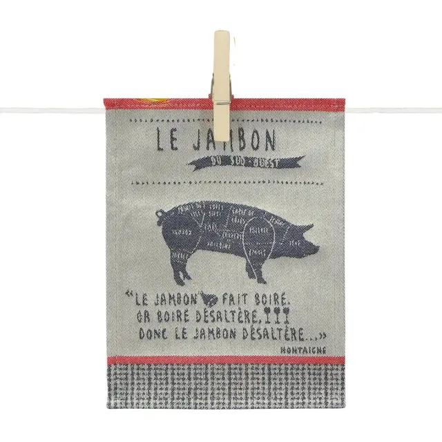 Maille Para Tapas Jambon serviette coton 15x20 cm